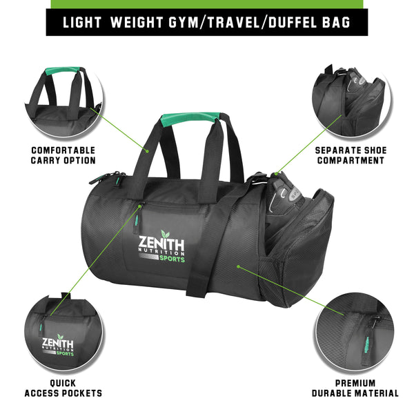 Zenith Sports Duffel Bag Light Weight For Gym Travel Separate