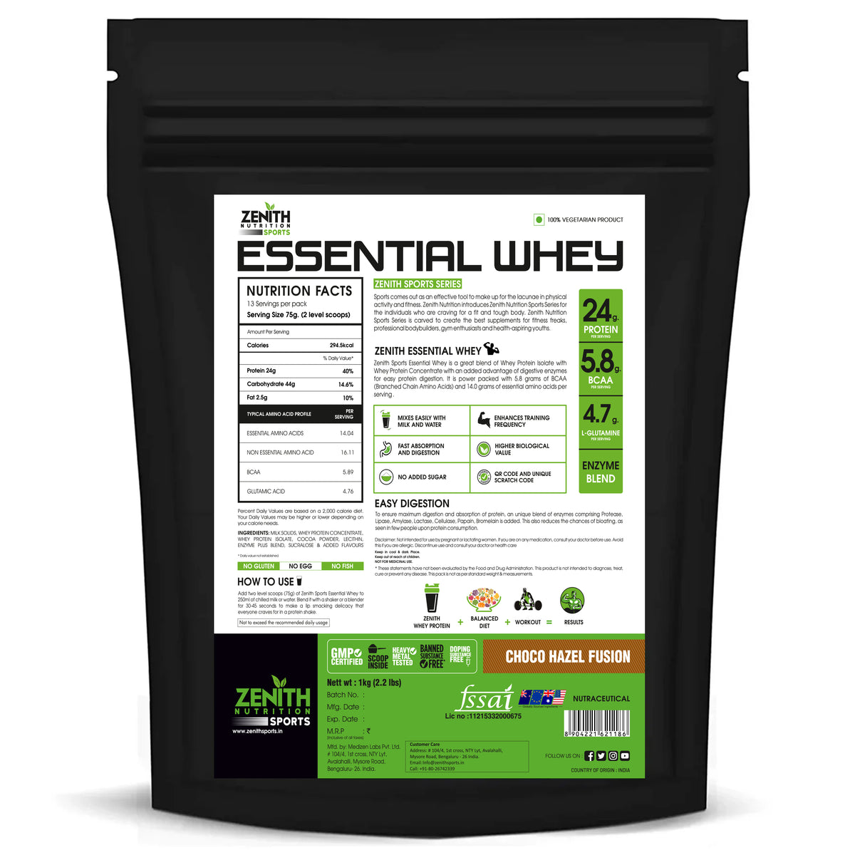 zenith sports essential whey