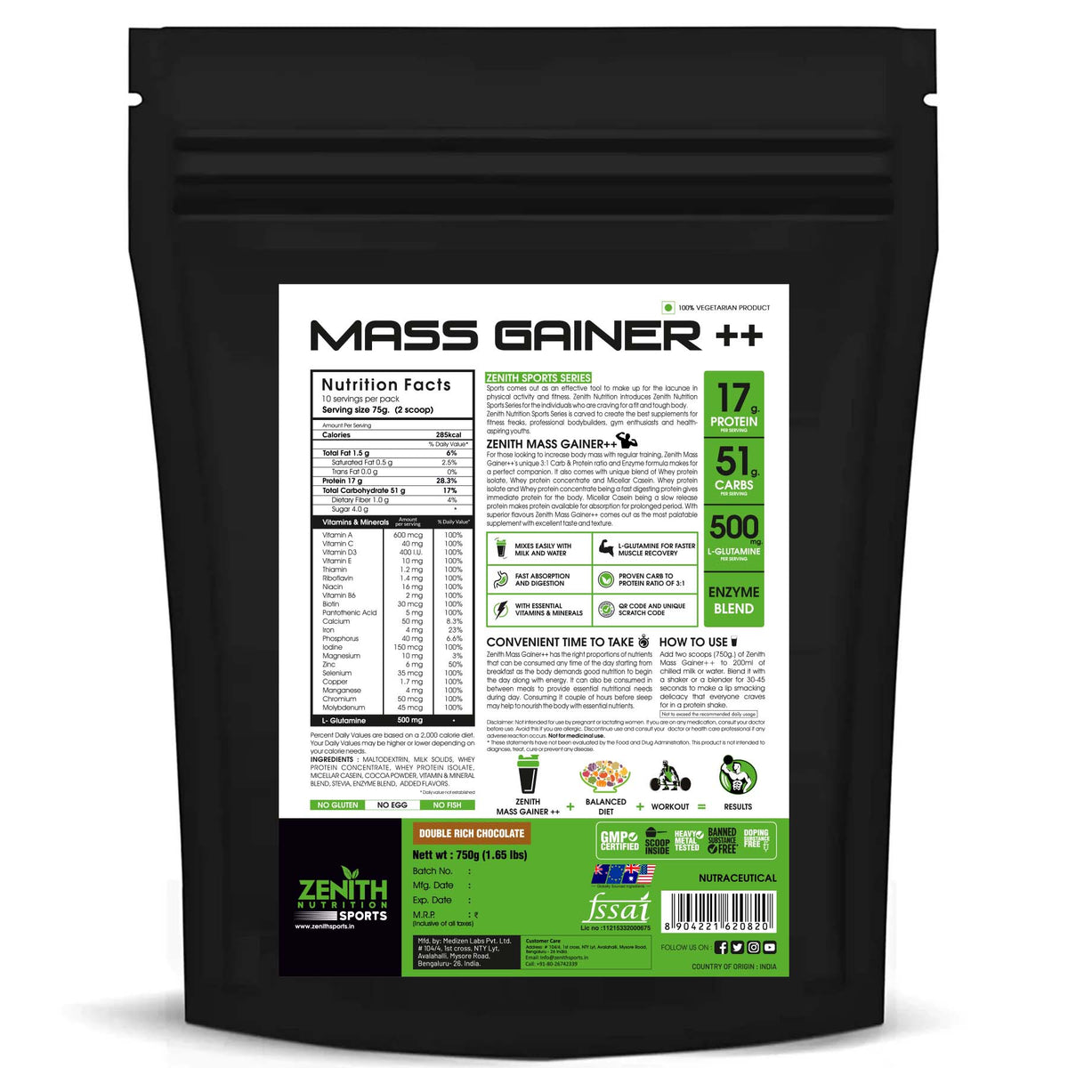 mass gainer drc 750 gms