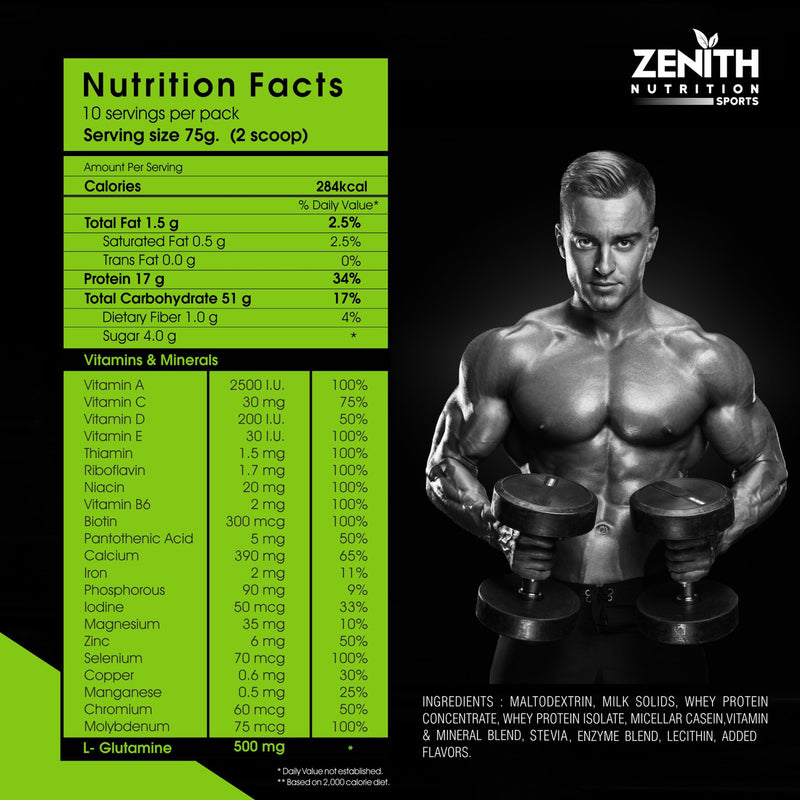 mass gainer nutrition facts