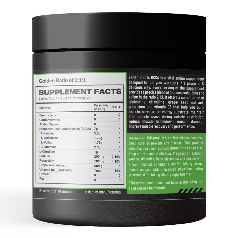 bcaa supplement facts